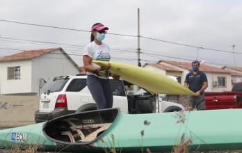 Ecuador kayak canoa entrenamiento coronavirus