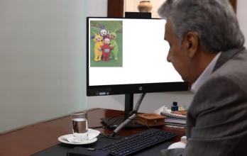 Meme de Lenín Moreno y los Teletubbies
