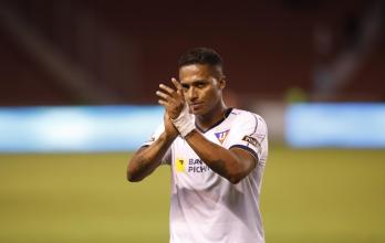 Antonio Valencia vistió la camiseta de Liga de Quito en el encuentro frente al América el pasado 18 de julio.