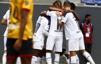 Liga va ganando la final de la Supercopa Ecuador.