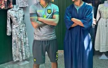 Los futbolistas Diego Almeida y Robert Arboleda en Marruecos.