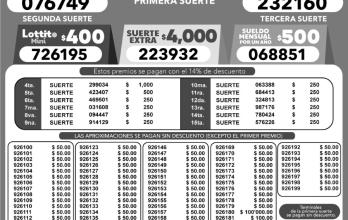 _BOLETIN LOTTO 2767, lunes 8 DE AGOSTO 2022
