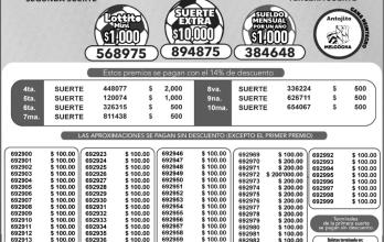 BOLETIN LOTTO 2837, JUEVES 8 DE DICIEMBRE 2022