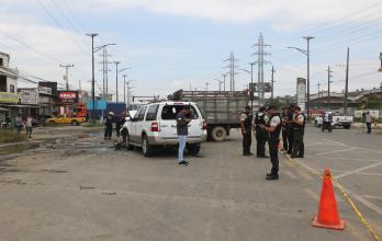 Dos agentes y un civil fueron las víctimas del atentado contra el alcalde de Durán.