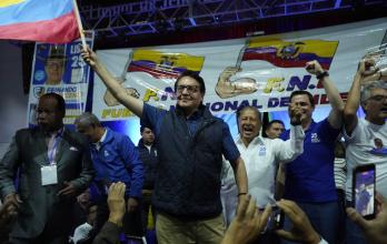 Fernando Villavicencio en campaña antes de morir