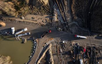 Un pueblo danés, amenazado por un enorme deslizamiento de tierra contaminada