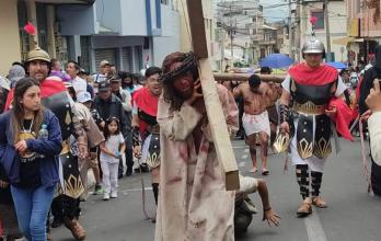 Jesús en procesión de Tungurahua