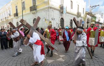 procesión en Chimborazo