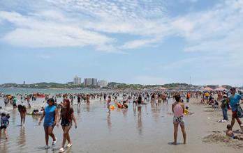 Los turistas disfrutaron del feriado de Semana Santa en General Villamil Playas.