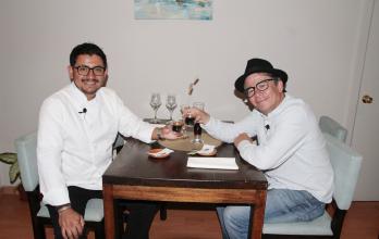 El chef Daniel Valencia y Santiago Estrella