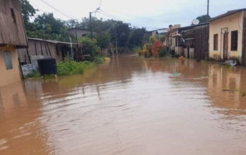 También varios cantones de la provincia verde se inundaron, luego de una fuerte lluvia.