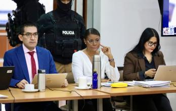 La fiscal Diana Salazar acudió a la rendición del testimonio anticipado de Alex Palacios.