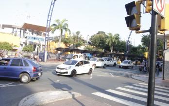 Semáforos apagados en el centro de Guayaquil
