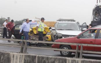 El accidente generó tráfico vehicular.