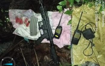 Artículos hallados por elementos de las Fuerzas Armadas en Esmeraldas