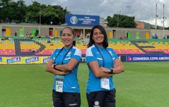 Susana Corella y Mónica Amboya, arbitros ecuatorianas.