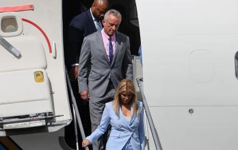 Visita. Robert F. Kennedy llegó a Quito en el avión de la Fuerza Aérea de Estados Unidos.