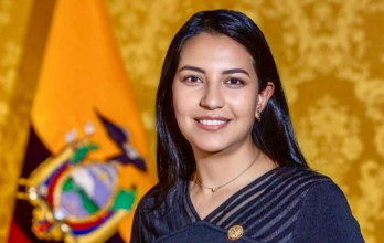 Sariha Moya, ministra de Economía, durante su intervención en la que anunció el inicio de negociaciones comerciales con Estados Unidos.