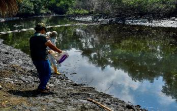Estero de Salado contaminado