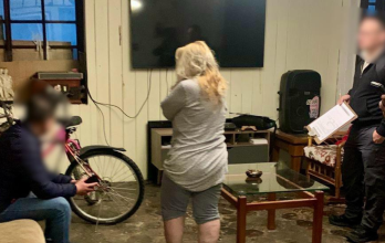 La jueza Nubia Vera durante el allanamiento de hoy.