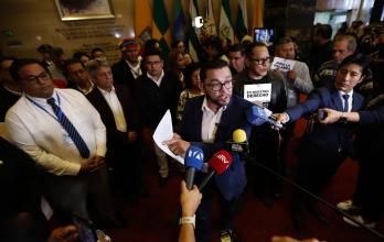 El bloque correísta en la Asamblea.