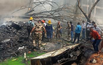 Mundo, Reino Unido, La India, Accidente aéreo