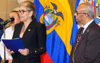 Palencia destacó la actividad multilateral de la OEA, ante el secretario del organismo, Albert Randim.
