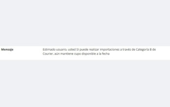 Un mensaje así podría aparecer al consultar tu cupo.