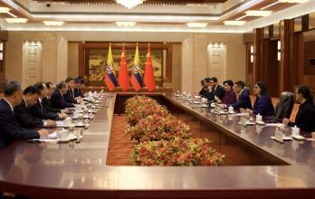 Reunión de Daniel Noboa con primer ministro de China