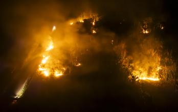Zona quemada en la ciudad de Porto Velho, en el estado de Rondonia (Brasil).