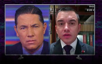 Daniel Noboa en una entrevista con Fernando del Rincón