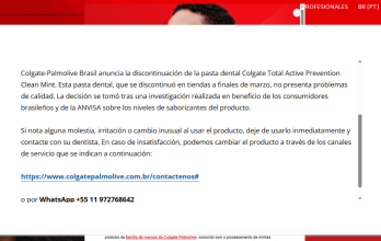 Comunicado de Colgate