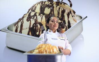Verónica Jimémez, experta en hacer helados.