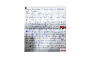Carta de alias Fito dirigida a la embajadora de Colombia