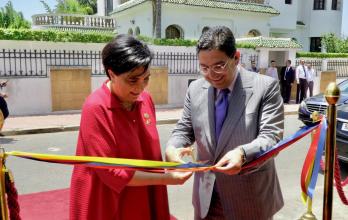 La ceremonia oficial se llevó a cabo en la ciudad de Rabat y estuvo encabezada por la ministra de Relaciones Exteriores y Movilidad Humana, Gabriela Sommerfeld,