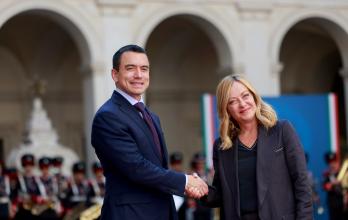 Daniel Noboa y Giorgia Meloni