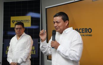Aldo Martínez, Gerente de Planta Gye (dcha.) y Ramiro Garzón, Gerente General de Novacero (izq.)