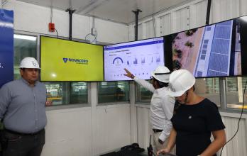 Sala de monitoreo de la planta fotovoltaica