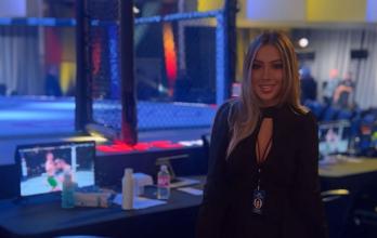 Enríquez en uno de los eventos de la UFC en Estados Unidos.