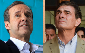 Combo de dos fotografías donde aparecen Jorge Quiroga (i) y Rodrigo Paz Pereira.