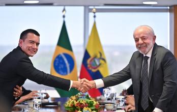 Daniel Noboa y Luiz Inácio Lula da Silva