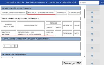 Captura de pantalla Macias y Linsy