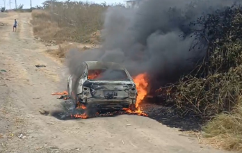 vehículo incinerado