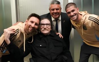 Reunión con Charly García y jugadores