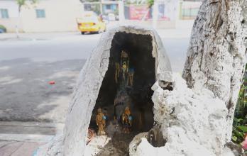 gruta de la Santa Muerte en el centro de Guayaquil