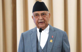 Primer ministro de Nepal, K.P. Sharma Oli,