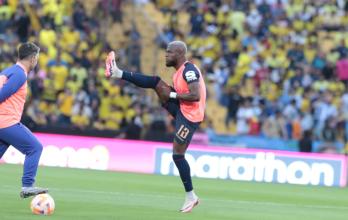 Enner Valencia en el calentamiento antes del Ecuador vs Argentina.