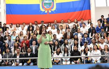 La ministra Alegría Crespo anunció la apertura del segundo proceso del año del Concurso de Méritos y Oposición, con 815 partidas para Bachillerato General Unificado.