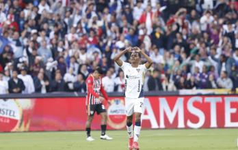 Ramírez y su primer gol de Liga de Quito ante Sao Paulo.