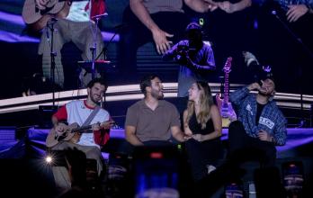 La pareja invitada al concierto de Alleh y Yorghaki
